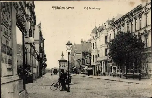 Ak Wilhelmshaven an der Nordsee, Mühlenstraße