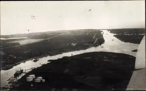 Foto Ak Gdańsk Danzig, Blick auf den Hafen 1929