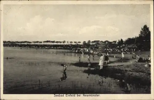 Ak Einfeld Neumünster in Holstein, Partie im Seebad