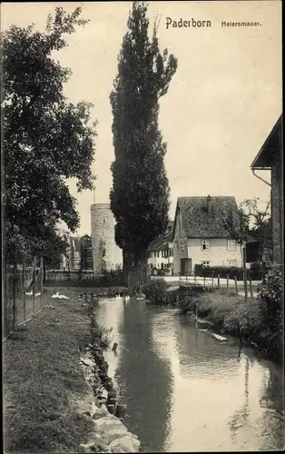 Ak Paderborn Westfalen, Partie an der Helersmauer
