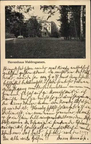 Ak Waldrogäsen Wüstenjerichow Möckern in Sachsen Anhalt, Herrenhaus