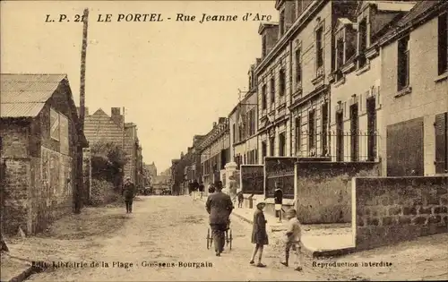 Ak Le Portel Pas de Calais, Rue Jeanne d'Arc