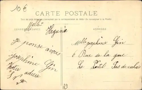 Ak Le Portel Pas de Calais, Le Carrefour de l'Aqueduc