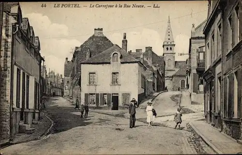 Ak Le Portel Pas de Calais, Le Carrefour a la Rue Neuve