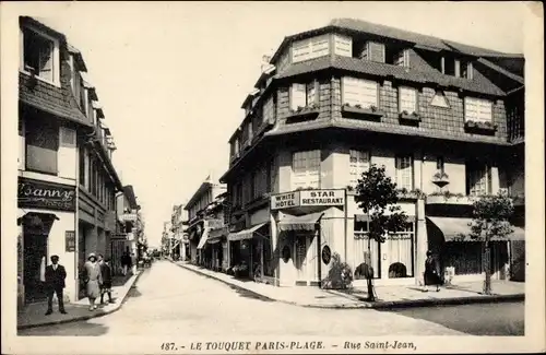 Ak Le Touquet Paris Plage Pas de Calais, Rue Saint Jean, Star Restaurant