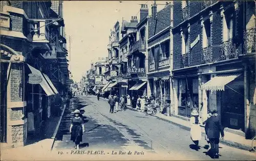 Ak Paris Plage Pas de Calais, La Rue de Paris