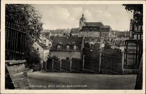 Ak Ronneburg in Thüringen, Blick von der Bahnhofstraße