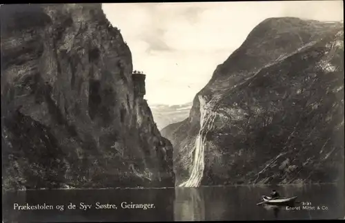 Ak Geiranger Norwegen, Praekestolen og de Syv Sostre