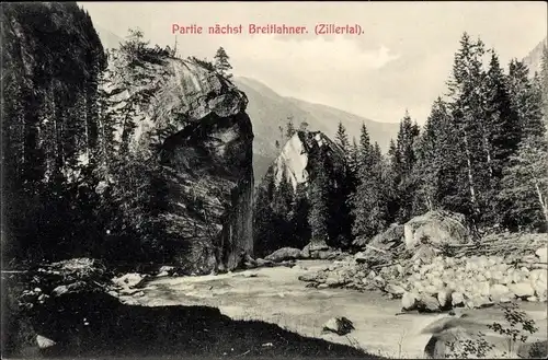 Ak Mayrhofen im Zillertal Tirol, Partie nächst Breitlahner