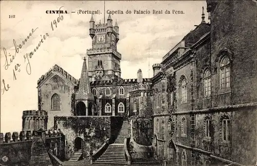 Ak Sintra Cintra Portugal, Capella do Palacio Real da Pena