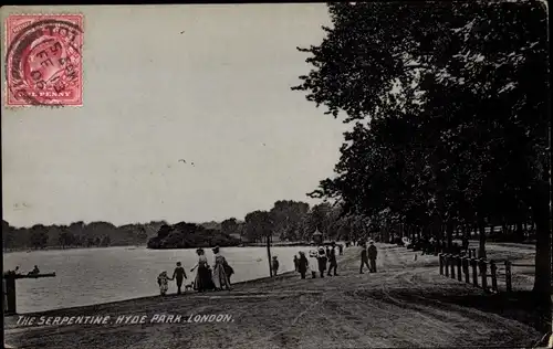 Ak London City England, The Serpentine, Hyde Park