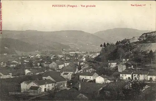 Ak Pouxeux-Vosges, Gesamtansicht