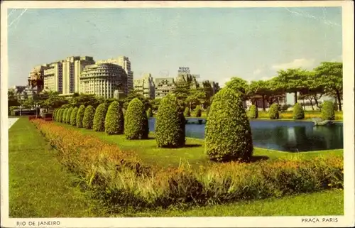 Ak Rio de Janeiro Brasilien, Praca Paris