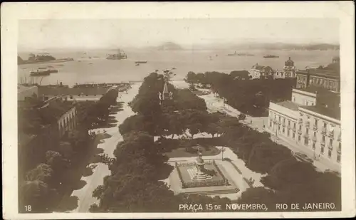 Ak Rio de Janeiro Brasilien, Praça 15 de Novembro