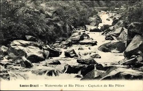 Ak Santos Brasilien, Captation du Rio Piloes