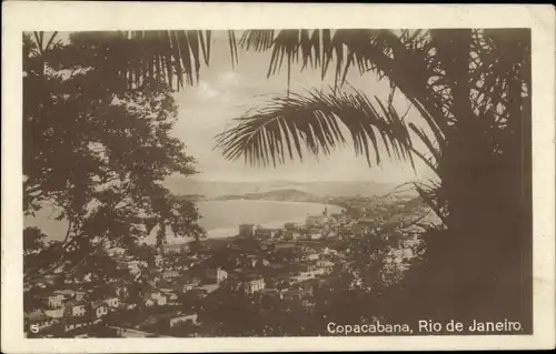 Ak Copacabana Rio de Janeiro Brasilien, Gesamtansicht