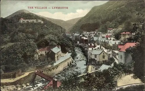 Ak Lynmouth Devon England, The Village