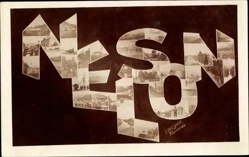 Buchstaben Ak Nelson Lancashire England, Ortsansichten