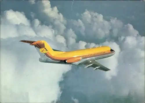 Ak Passagierflugzeug Avi Action, Fokker F.28 Fellowship, Hanseatische Luftreederei Hamburg