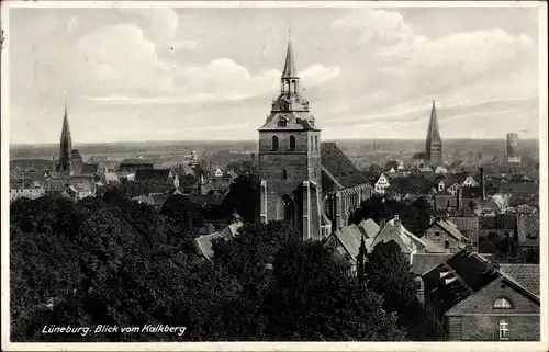 Ak Lüneburg, Blick vom Kalkberg, Kirche