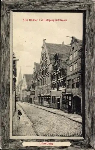 Passepartout Ak Lüneburg in Niedersachsen, Alte Häuser in der Heiligengeiststraße