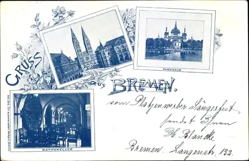 Ak Hansestadt Bremen, Dom, Rathskeller, Parkhaus