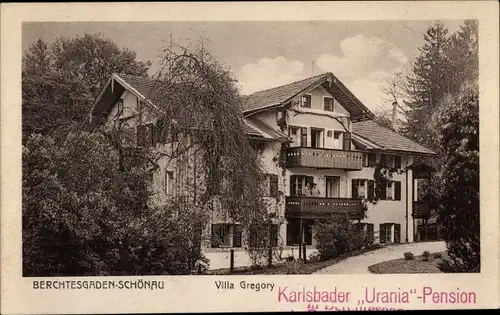 Ak Schönau am Königssee bei Berchtesgaden Oberbayern, Villa Gregory