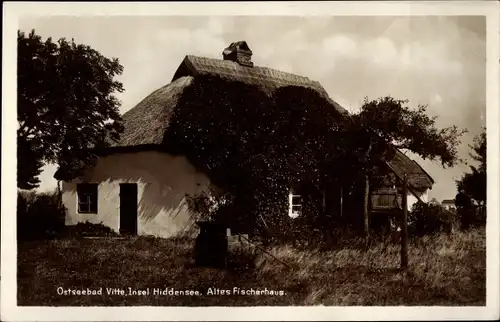 Ak Vitte Insel Hiddensee in der Ostsee, altes Fischerhaus