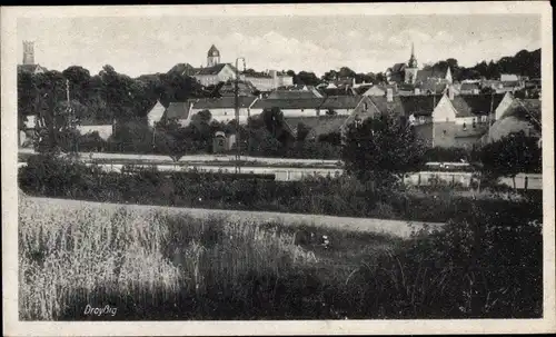 Ak Droyßig im Burgenlandkreis, Blick auf den Ort