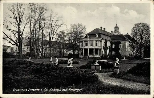 Ak Pulsnitz Sachsen, Schloss mit Rittergut