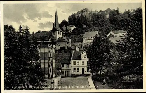 Ak Blankenburg am Harz, Schloss, Vincentstraße