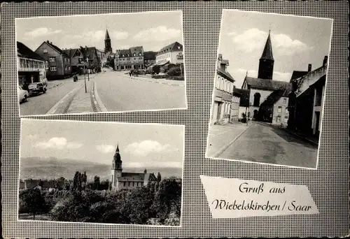 Ak Wiebelskirchen Neunkirchen im Saarland, Teilansichten, Straßenpartie