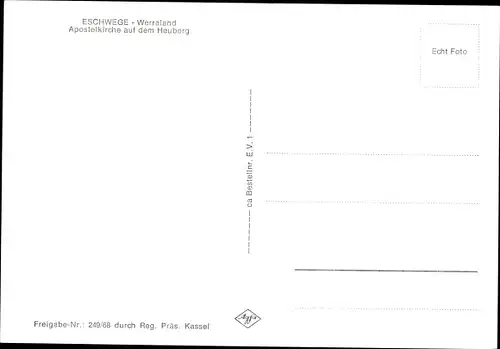 Ak Eschwege an der Werra Hessen, Apostelkirche auf dem Heuberg