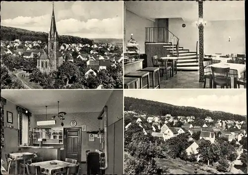 Ak Wilsenroth Dornburg im Westerwald Hessen, Gasthof Zur guten Quelle, Kirche, Panorama