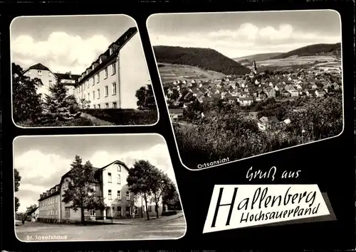 Ak Hallenberg im Sauerland, Totalansicht, St. Josefshaus