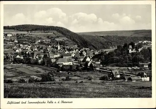 Ak Polle an der Weser, Ortsansicht