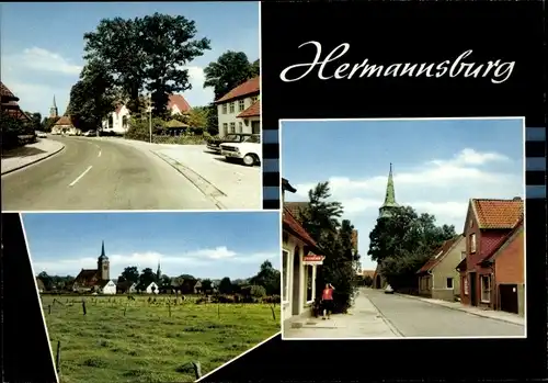 Ak Hermannsburg Südheide in der Lüneburger Heide, Straßenpartie