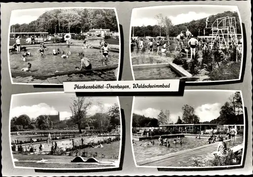 Ak Isenhagen Hankensbüttel in Niedersachsen, Waldschwimmbad