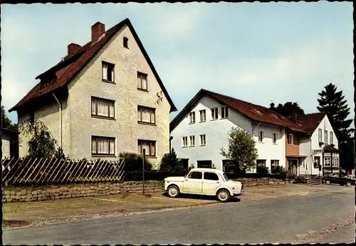 Ak Neuhaus im Solling Holzminden Niedersachsen, Hotel Cafe Schatte mit Gästehaus Haus Enzian