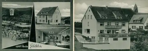 Klapp Ak Kürrenberg Mayen in der Eifel, Hotel-Pension Eifelblick, Terrasse, Innenansicht