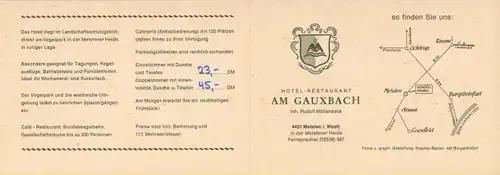 Klapp Ak Metelen in Westfalen, Hotel am Gauxbach, Innenansicht
