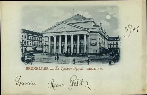 Mondschein Ak Brüssel Brüssel, The Theatre Royal