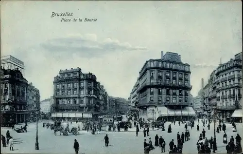 Ak Bruxelles Brüssel, Place de la Bourse