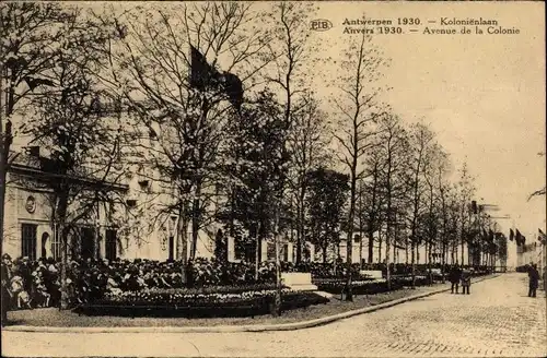 Ak Anvers Antwerpen Flandern, Kolonienlaan 1930