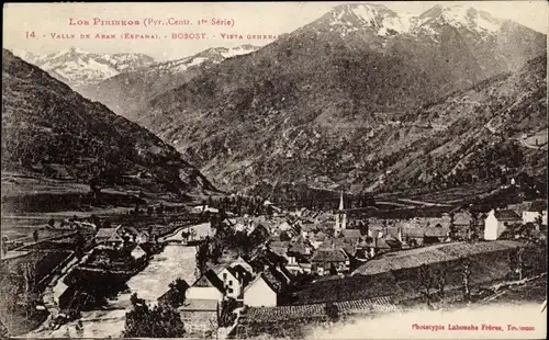 Ak Bossòst Bosost Katalonien, Valle de Aran, vista general, Los Pirineos