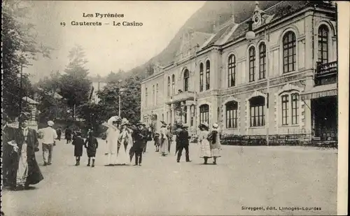 Ak Cauterets Hautes Pyrenees, Das Casino