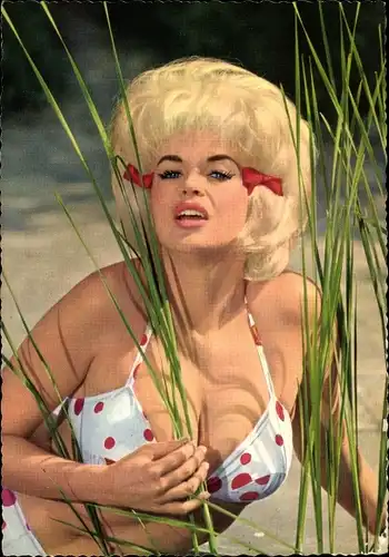 Ak Schauspielerin Jayne Mansfield, Portrait im Bikini