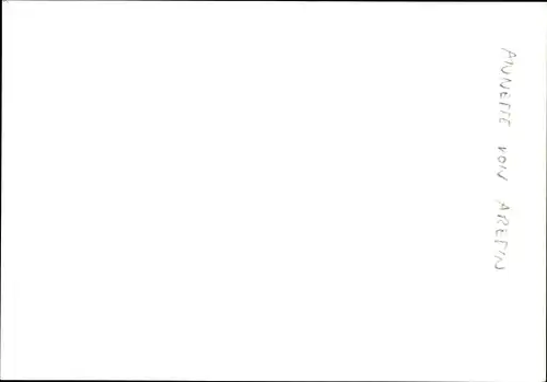 Ak Fernsehmoderatorin Annette von Aretin, Portrait, Autogramm