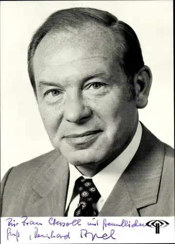 Ak Journalist Reinhard Appel, Portrait, Autogramm