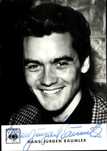 Ak Eiskunstläufer und Sänger Hans Jürgen Bäumler, Portrait, Autogramm